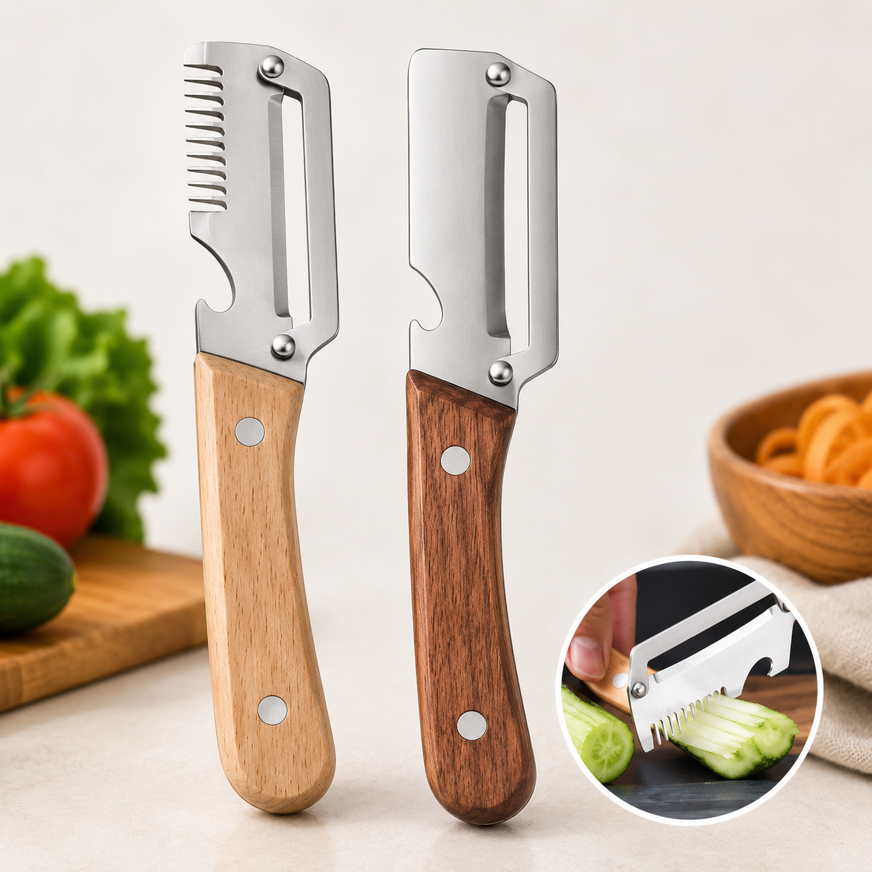 SlicePro™ Duo - Skær, skræl & striml på sekunder