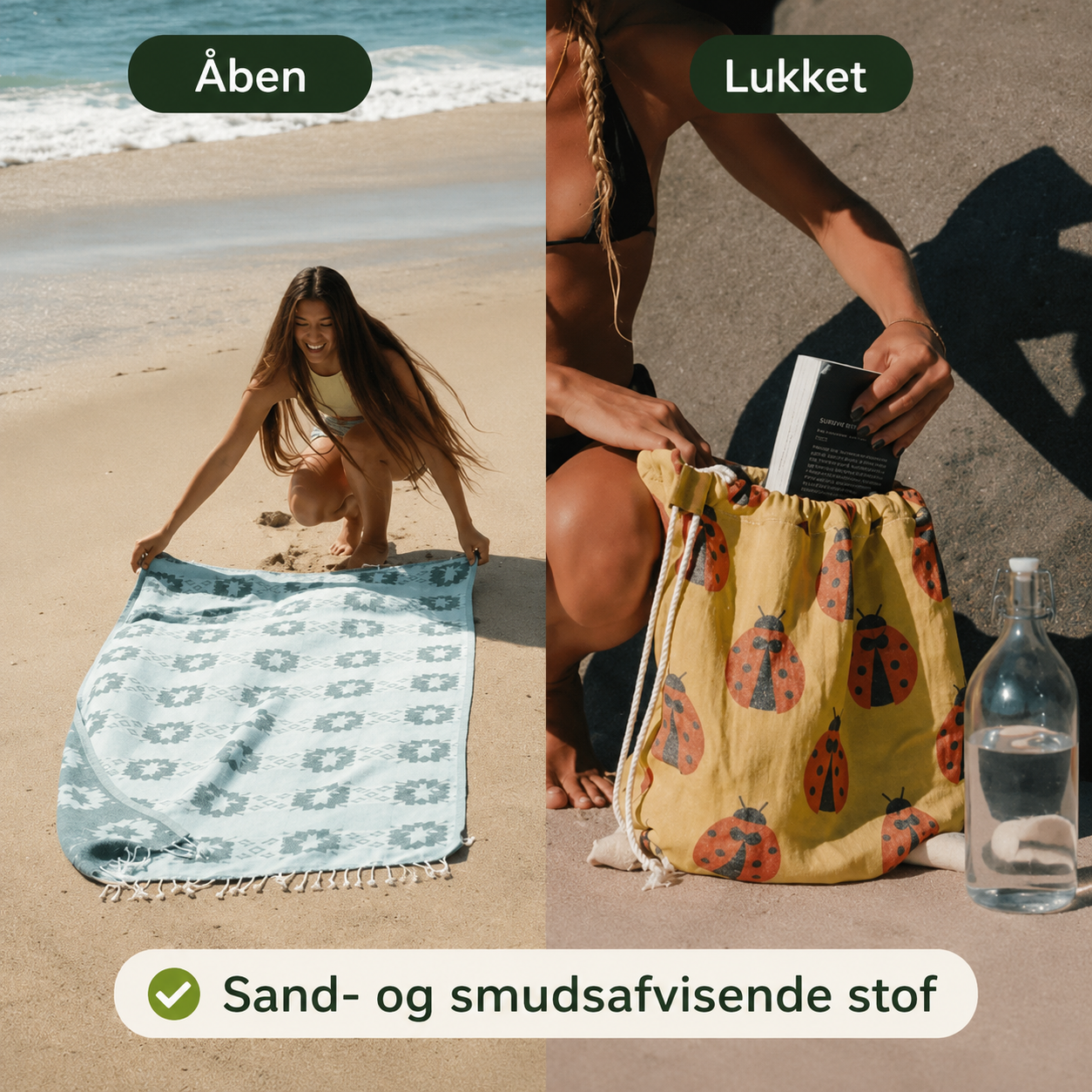 StrandKlar™ – Taske og håndklæde i ét