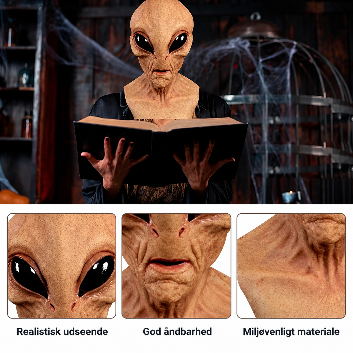 SkrækMaske™ – Et uhyggeligt realistisk look til Halloween