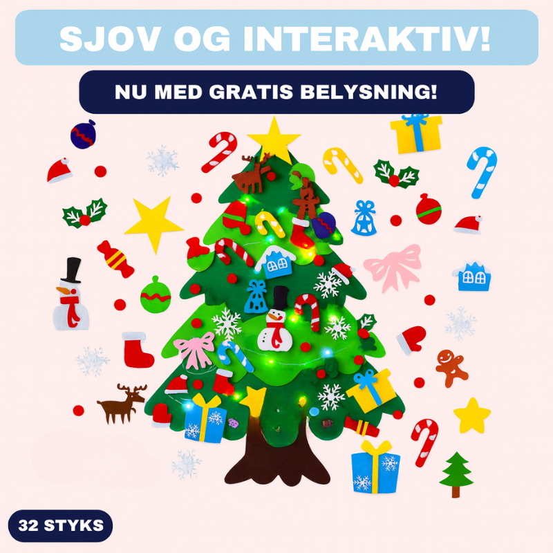 JuleFryn™ – Den magiske filtjuletræ for små hænder