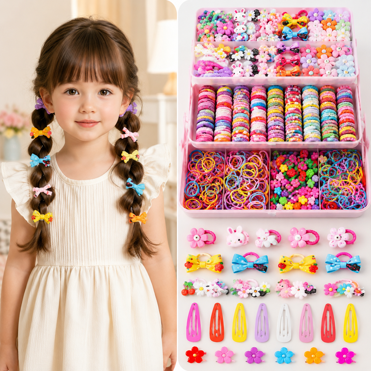 SparkleHair™ Mega Kit – 555 delar av hårmagi och kreativitet ✨