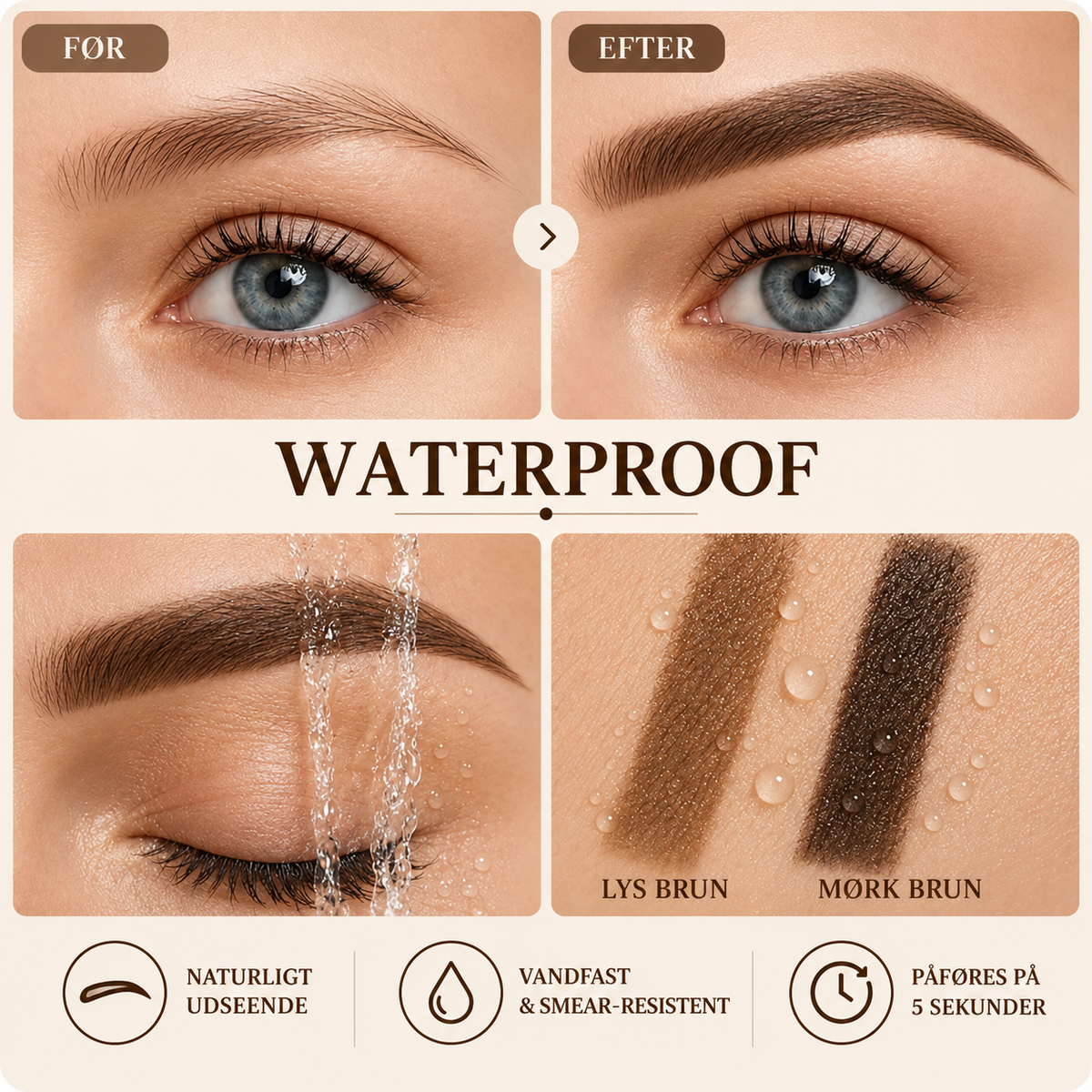 PerfektBryn™ – Få fyldige, naturlige og symmetriske øjenbryn på kun 5 sekunder