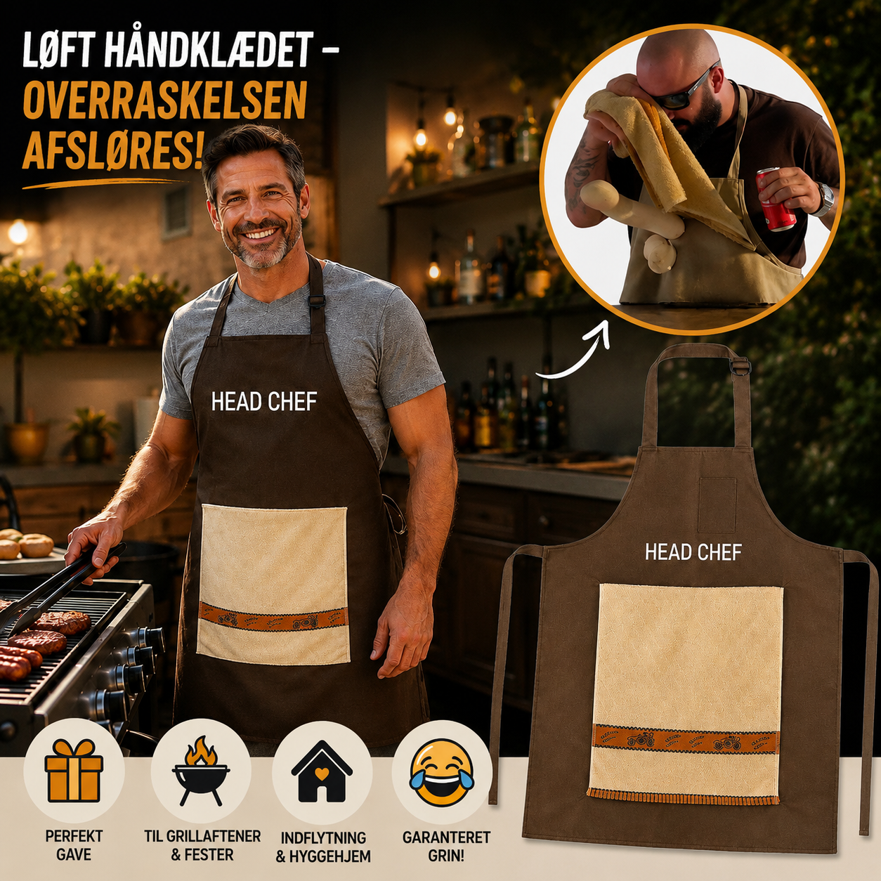 GrillChok™ – Forklædet der får gæsterne til at måbe af grin
