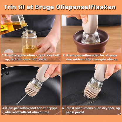 OliePensel™ – 2-i-1 Olieflaske med Silikonepensel