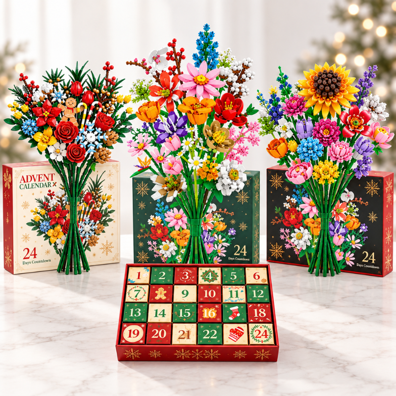 BlomsterJul™ – Byg en smuk buket med 24 magiske juleoverraskelser