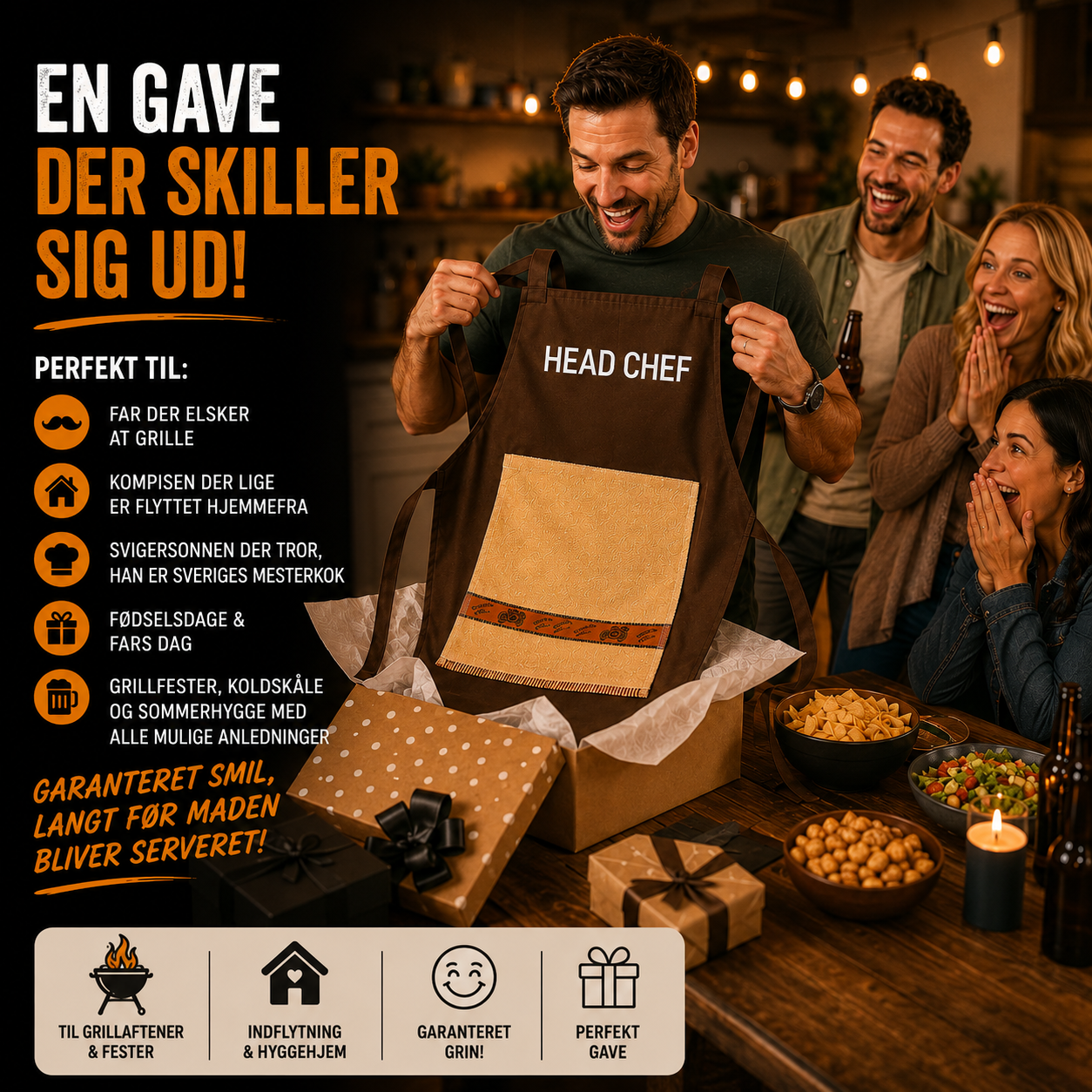 GrillChok™ – Forklædet der får gæsterne til at måbe af grin