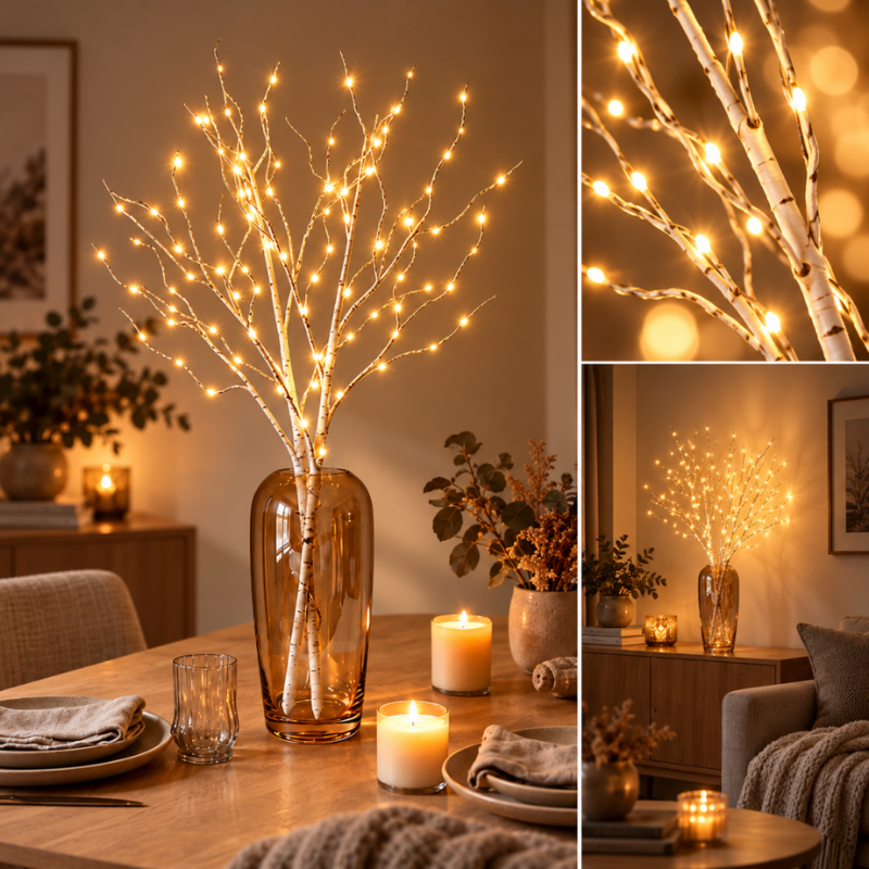 LysGrene™ – Skab en varm og hyggelig stemning med smukke LED-grene