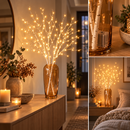 LysGrene™ – Skab en varm og hyggelig stemning med smukke LED-grene