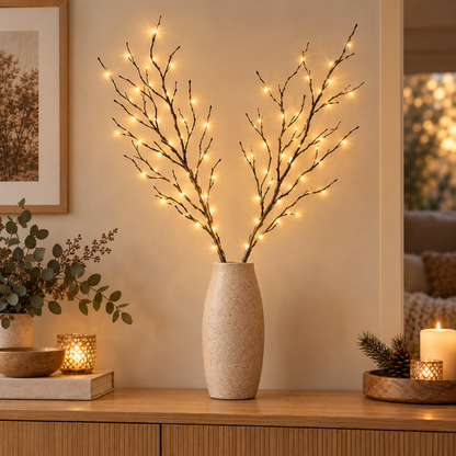 LysGrene™ – Skab en varm og hyggelig stemning med smukke LED-grene