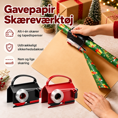 PakkeSmart™ – Skær gavepapir og tape nemt med smart 2-i-1 funktion