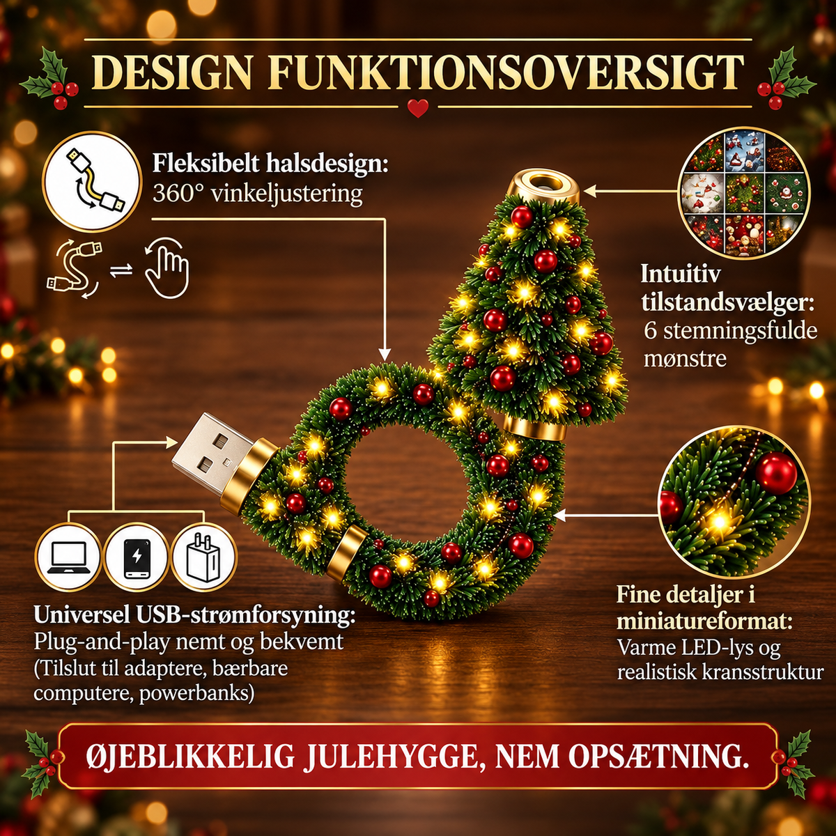 JuleGlow™ – Skab magisk julestemning på få sekunder