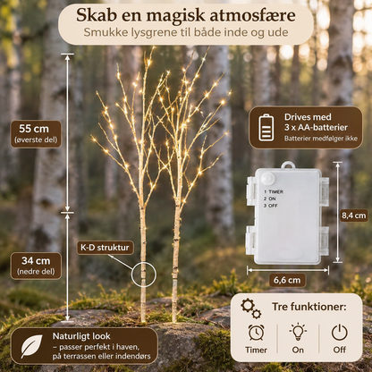 LysGrene™ – Skab en varm og hyggelig stemning med smukke LED-grene
