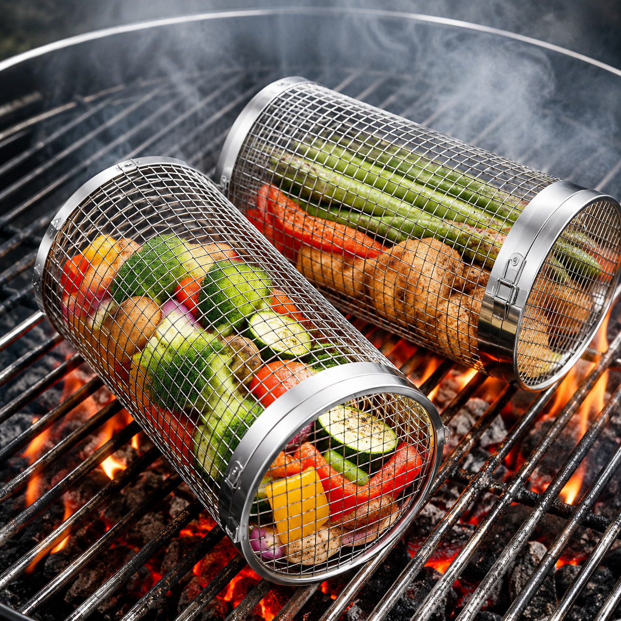 GrillKurv™ 360 – Perfekt grillning uden mad, der falder gennem risten