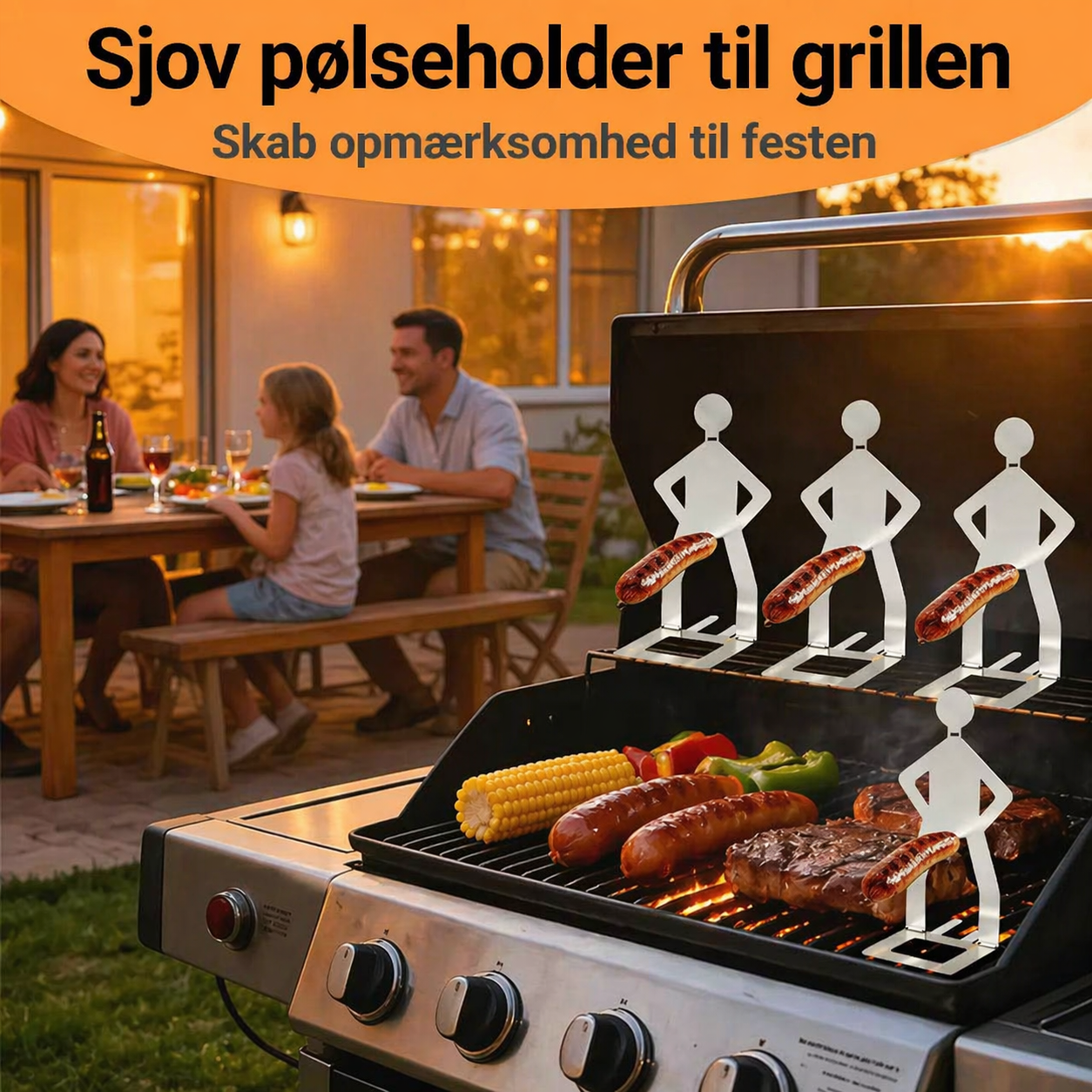 GrillMester™ Pølkeholder – Perfekt grillning uden besvær (og med et smil)