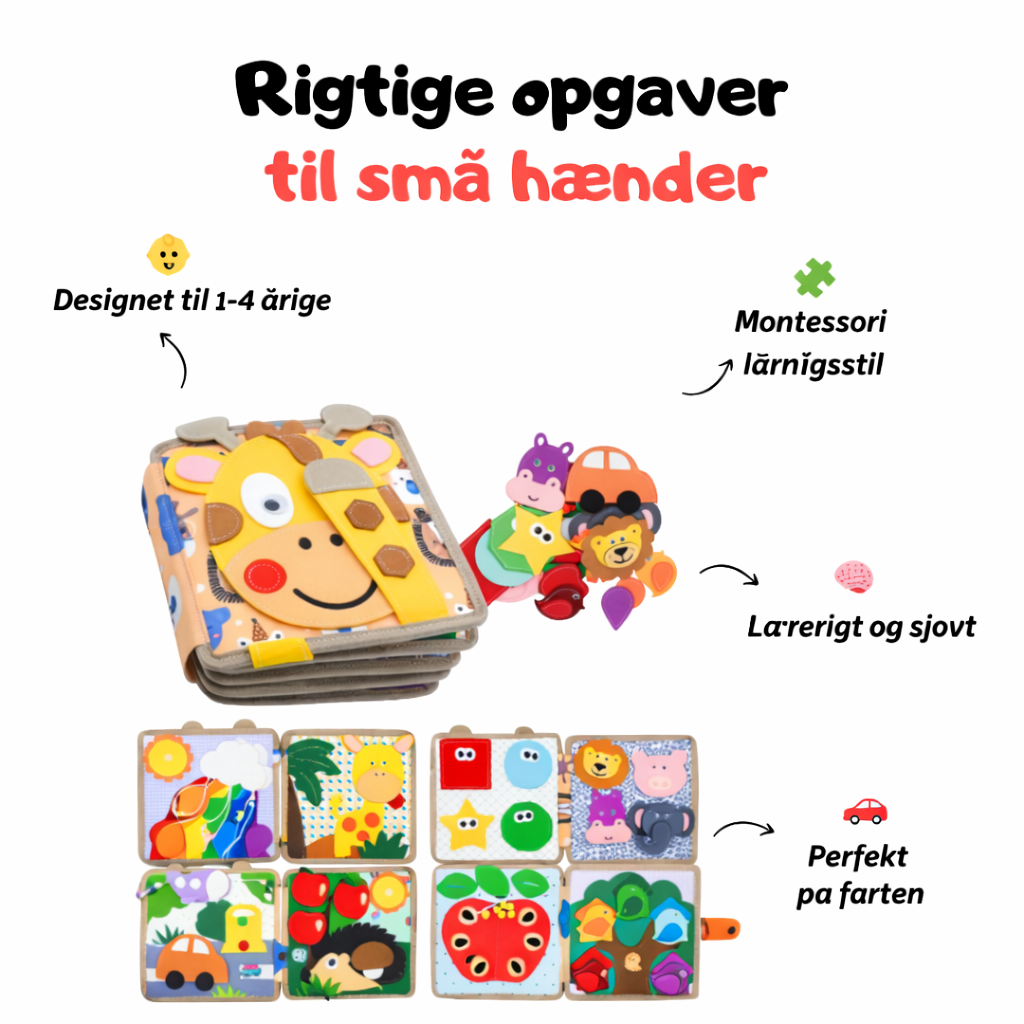 LæreLeg™ Montessori Aktivitetsbog – Leg dig klogere hver dag