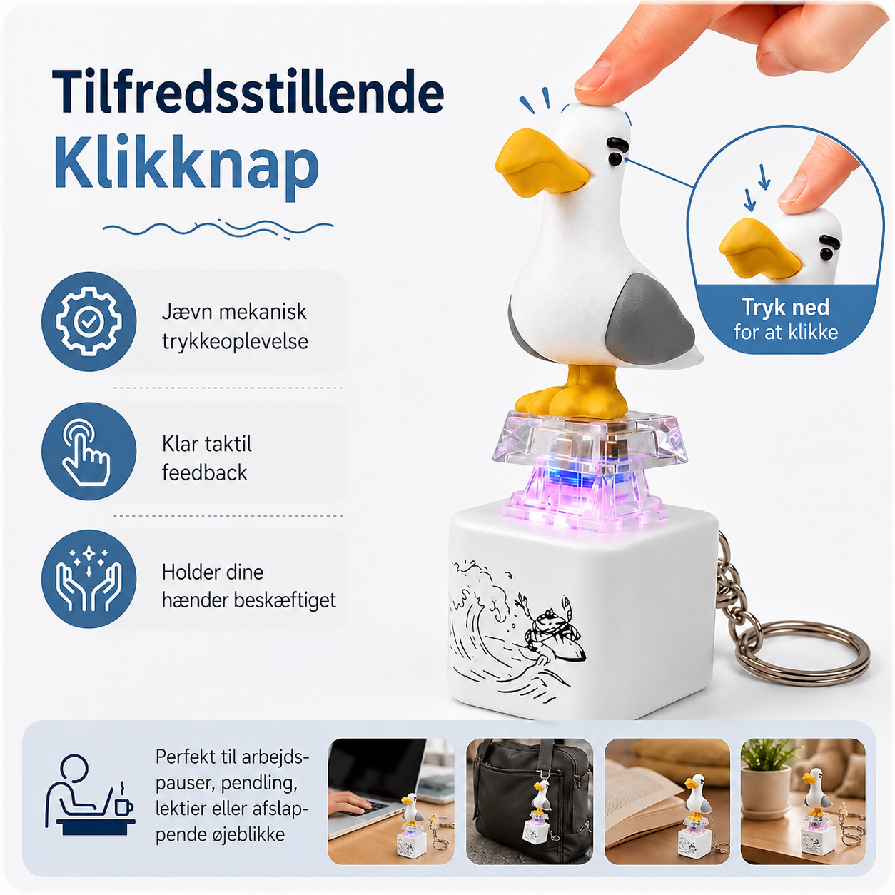 SkrigeFugl™ – Ét tryk, og kontoret vågner