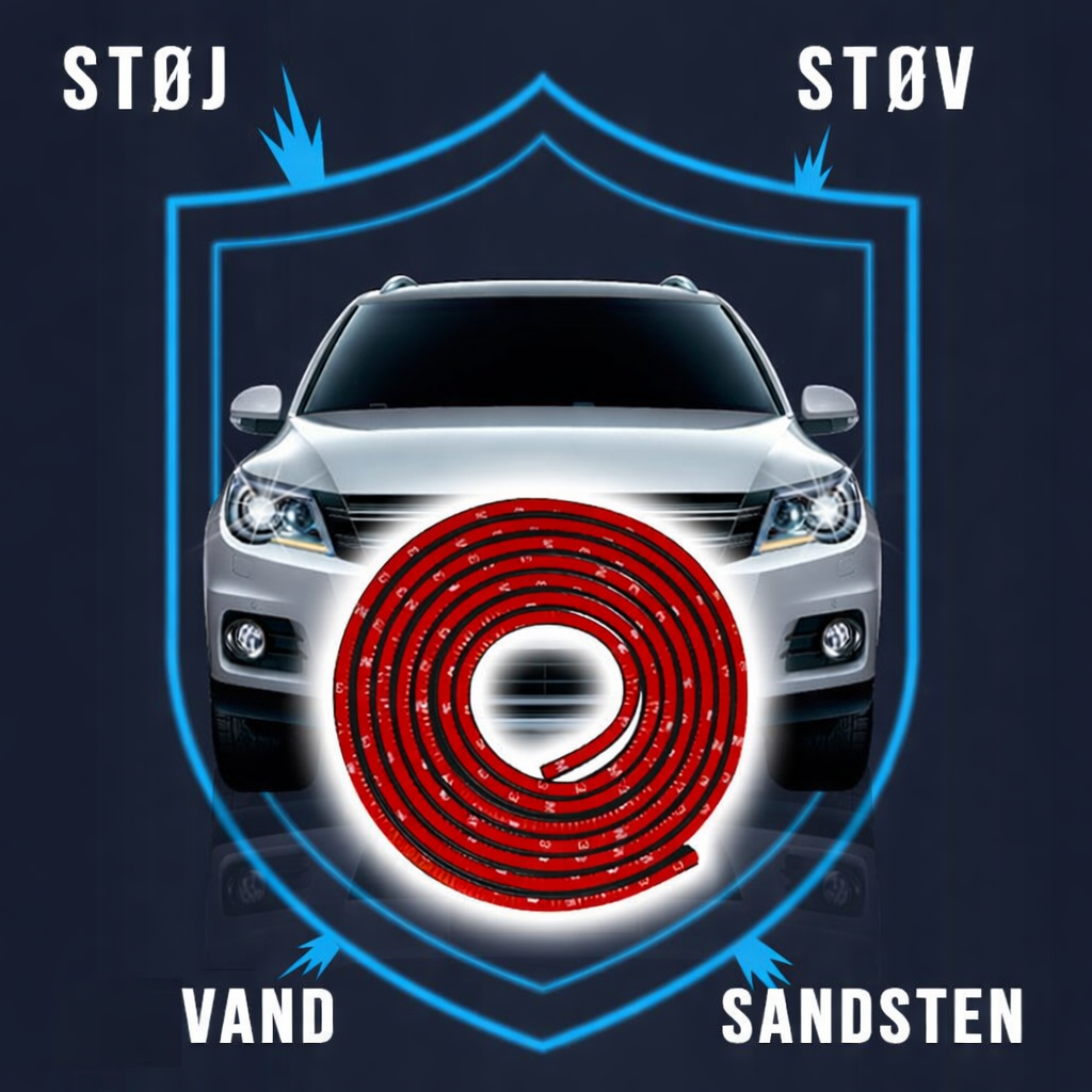 StøjStop™ – Gummitætningsliste til Bildøre