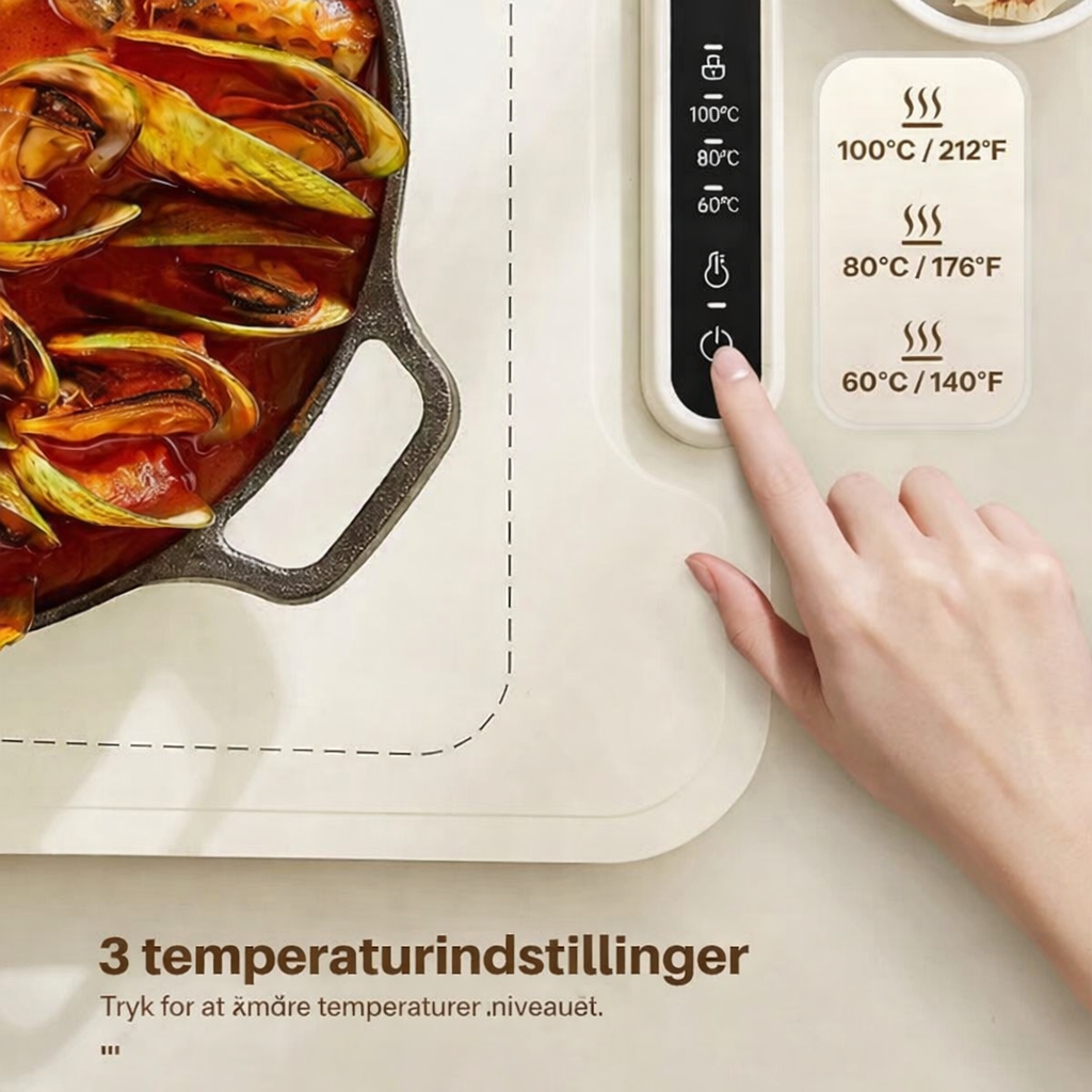 VarmRo™ – Elegant varmeplade til afslappet spisning