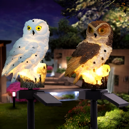 SolUgle™ – Solcelledrevet udendørslampe med dekorativ ugle