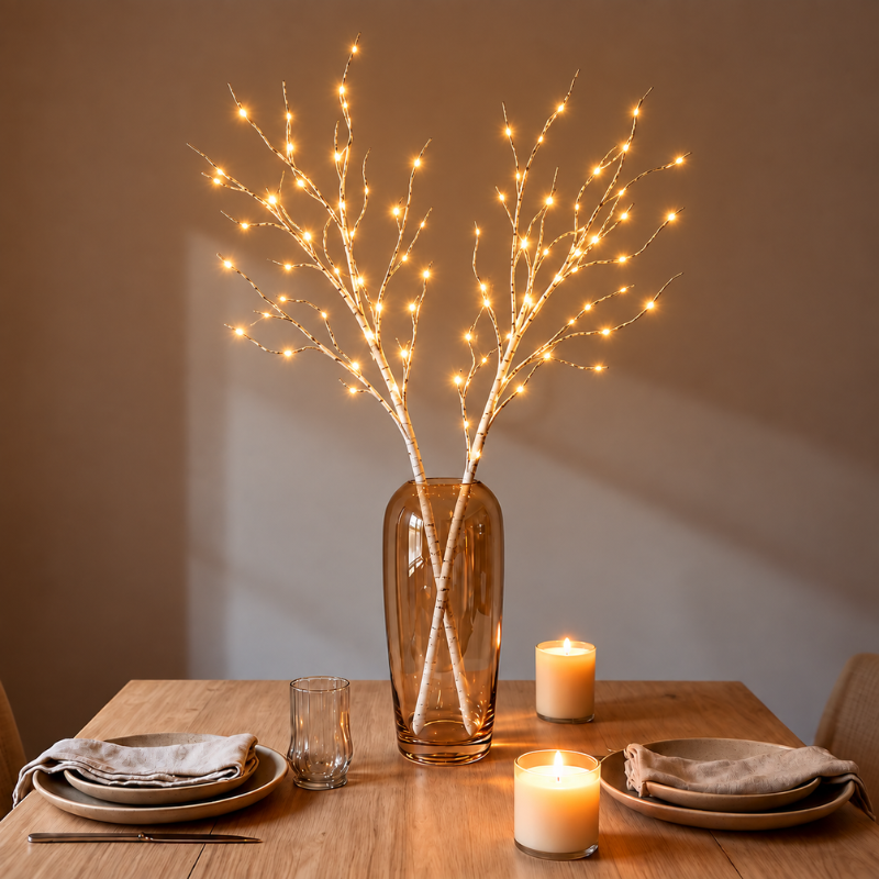 LysGrene™ – Skab en varm og hyggelig stemning med smukke LED-grene