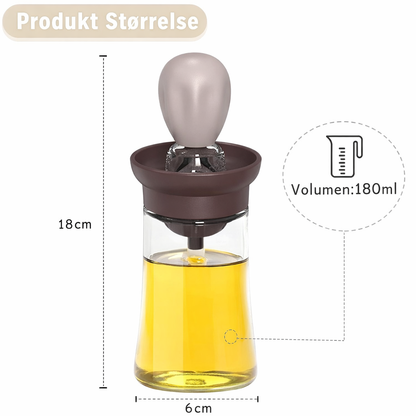 OliePensel™ – 2-i-1 Olieflaske med Silikonepensel
