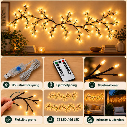 JuleGlimt™ – Lysende LED-grene, der skaber magisk julestemning