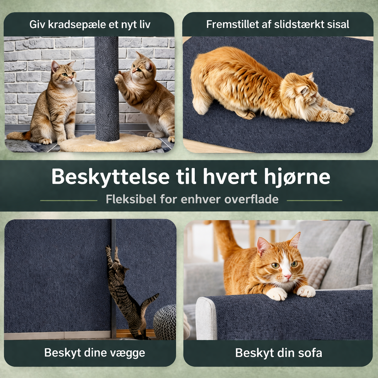 SofaGuard™ Kradsebeskytter – Beskyt din sofa uden at begrænse din kat