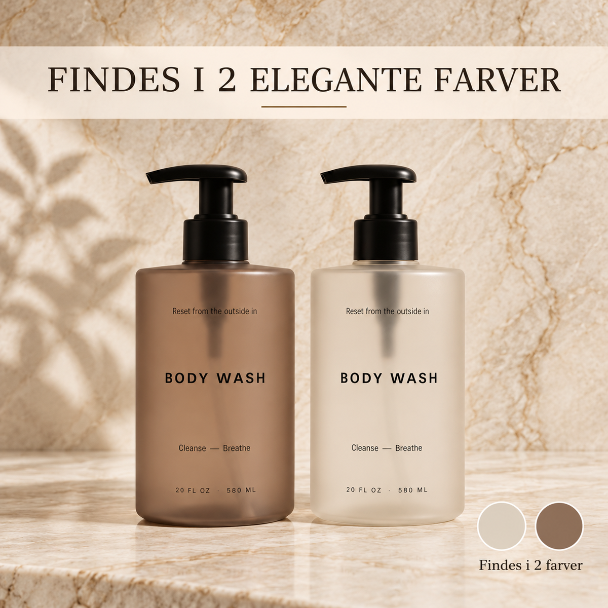 BadeOrden™ – Stilrene dispensere til shampoo, balsam og showergel