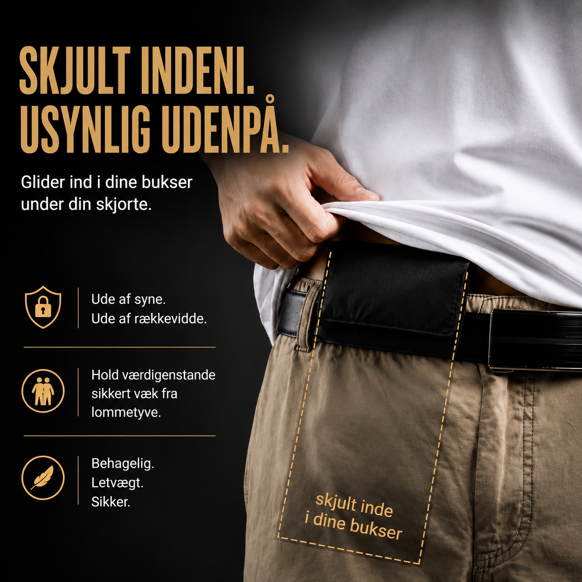 SkjultLomme™ | Hold dine værdier skjult og tæt på