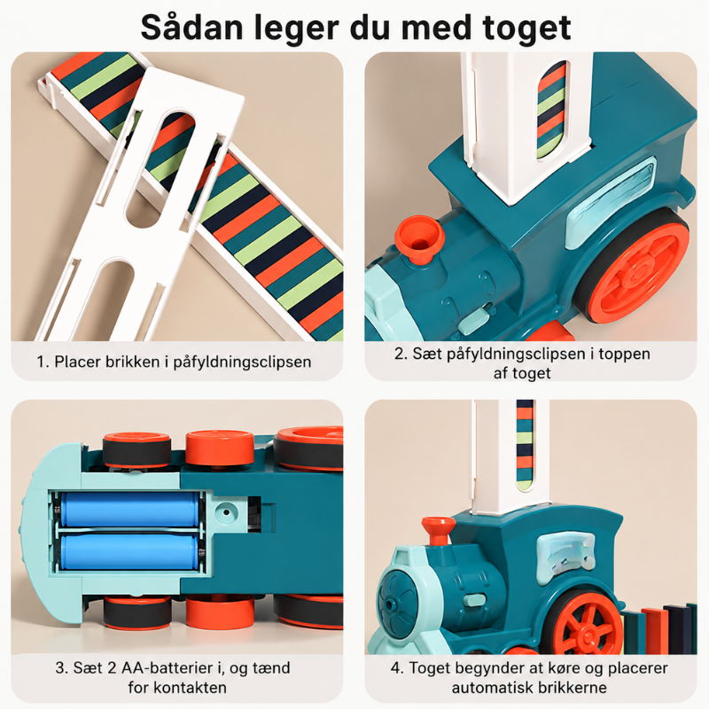 DominoTog™ – Leg, lær og byg på den sjoveste måde.