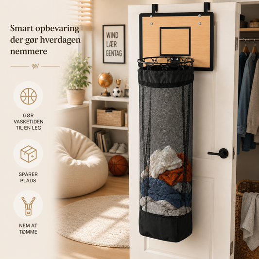 KurvSkud™ – Gør vasketøjet til et slam dunk