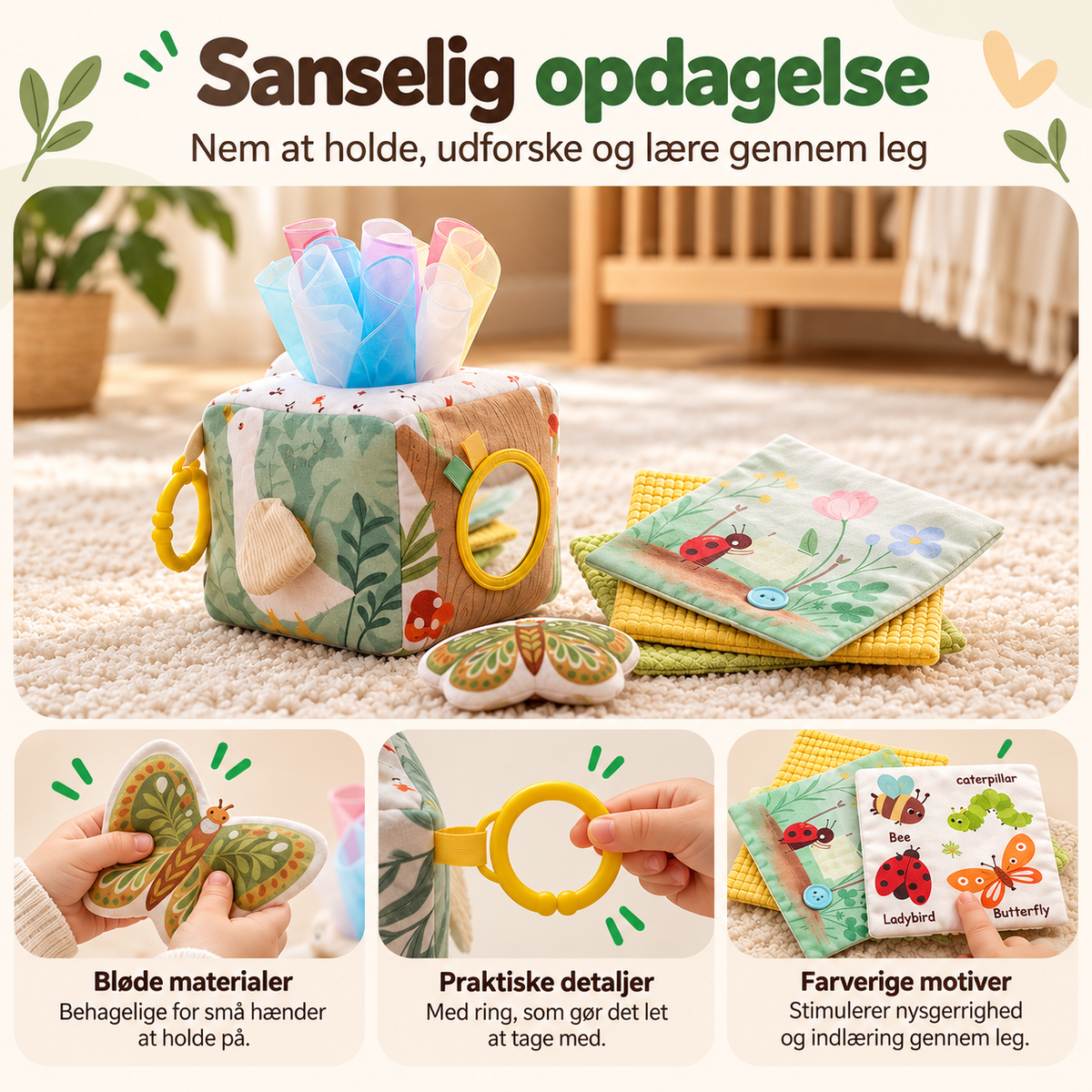 TrækMagi™ – Montessori-aktivitetsboks, der stimulerer barnets sanser og finmotorik