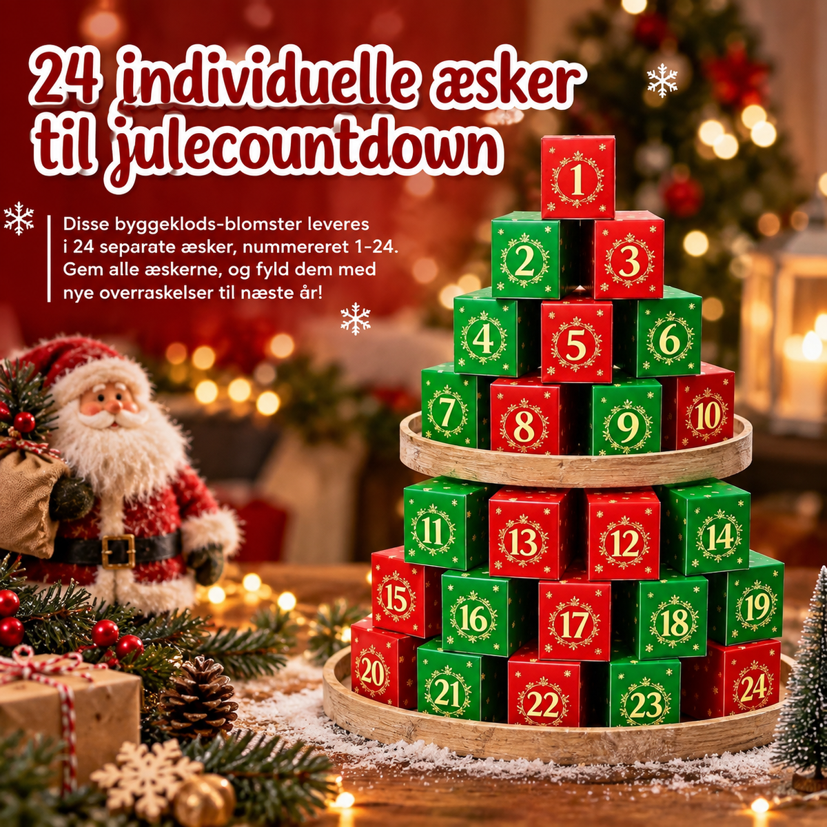 BlomsterJul™ – Byg en smuk buket med 24 magiske juleoverraskelser