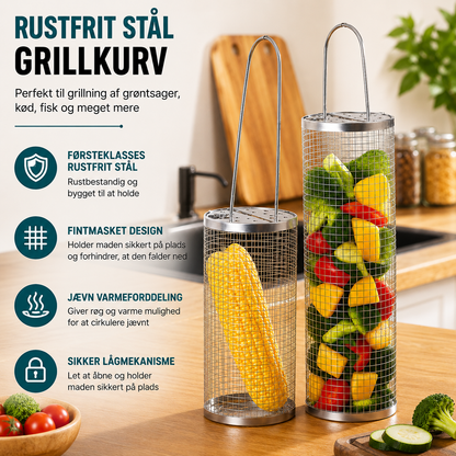 GrillKurv™ 360 – Perfekt grillning uden mad, der falder gennem risten