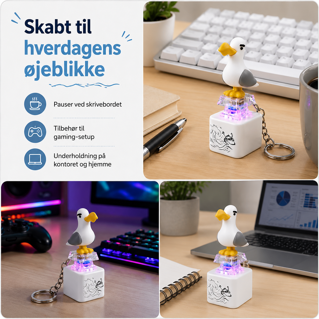 SkrigeFugl™ – Ét tryk, og kontoret vågner