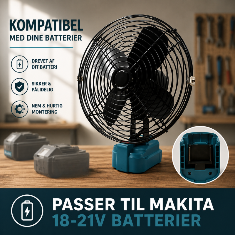 KøleKraft™ – Kraftig køling med dit værktøjsbatteri