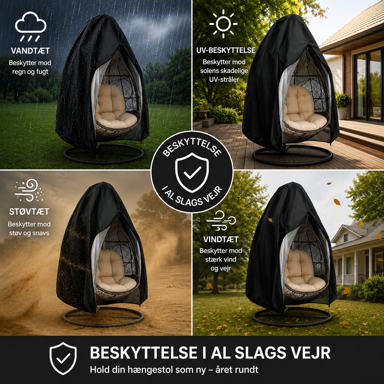 RegnSkjold™ – Hold din æggestol tør året rundt