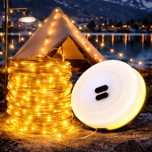 GlowLine™ Camping Lyskæde – Stemningsfuldt lys til dine udendørs eventyr, nem at hænge op overalt