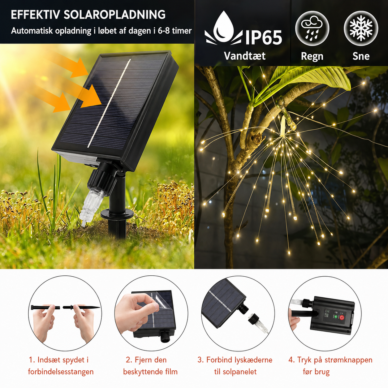 FireGlow™ Solcelle Lyskugler – Skab magisk stemning i haven uden ledninger