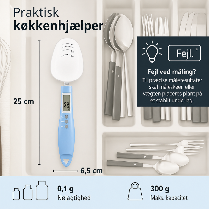 PræcisionsSke™ – Mål med præcision ned til 0,1 gram