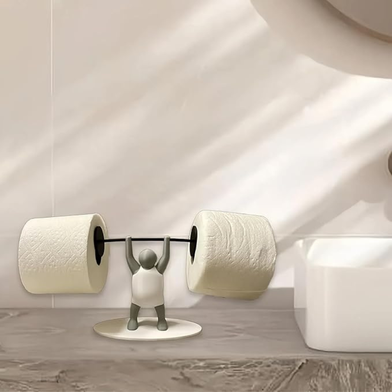 MuskelRulle™ – Den stærkeste toiletpapirholder i badeværelset
