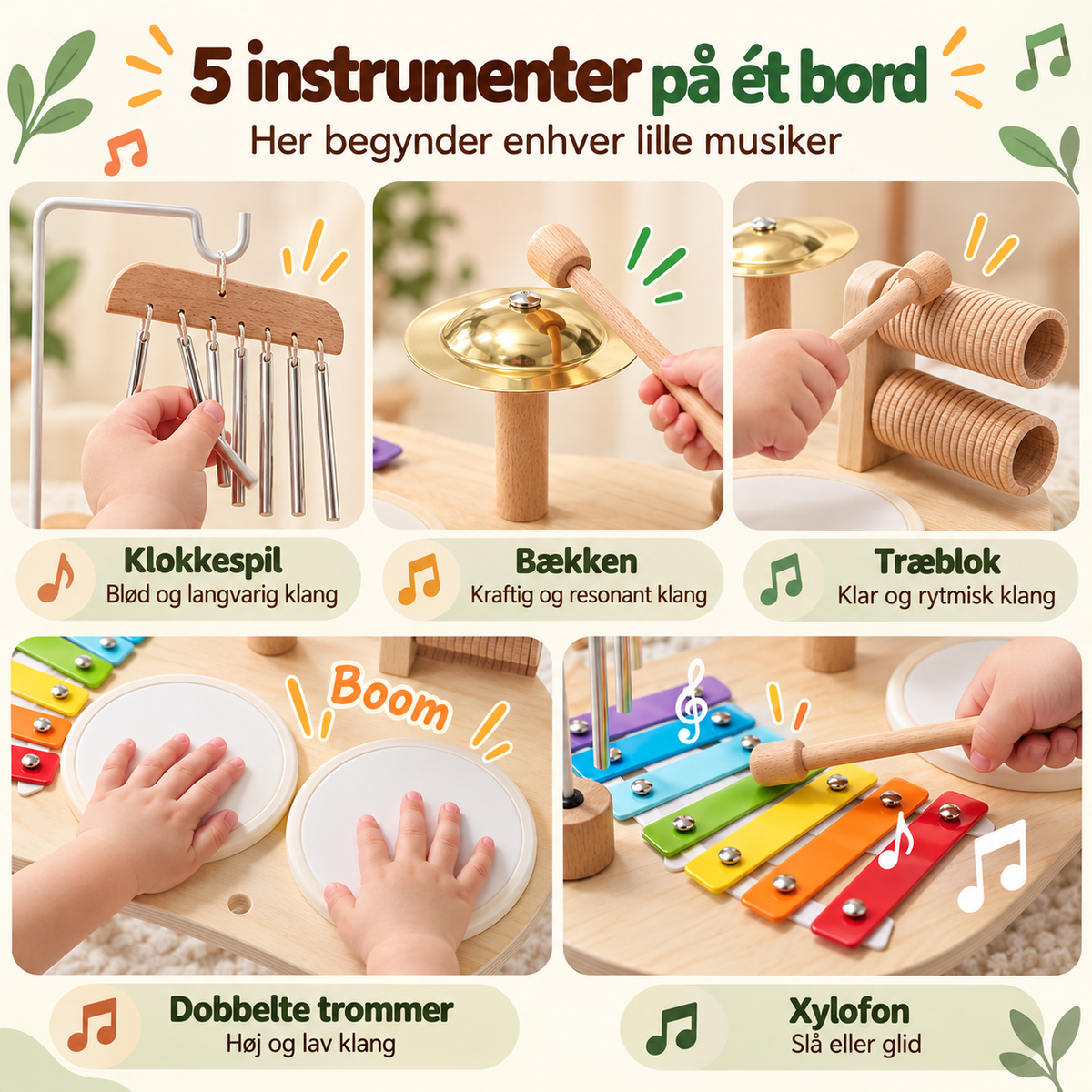 MusikMagi™ – Montessori-musikbord, der stimulerer barnets kreativitet og musikglæde