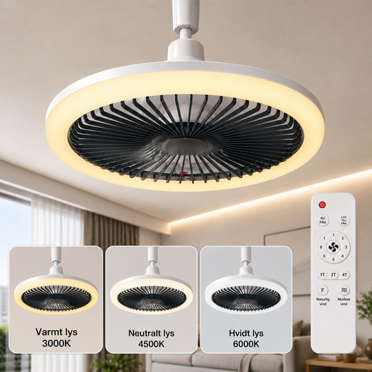 AirLuxe™ Loftvifte med Lys – Kølig komfort med elegant design