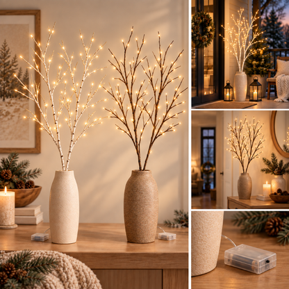 LysGrene™ – Skab en varm og hyggelig stemning med smukke LED-grene