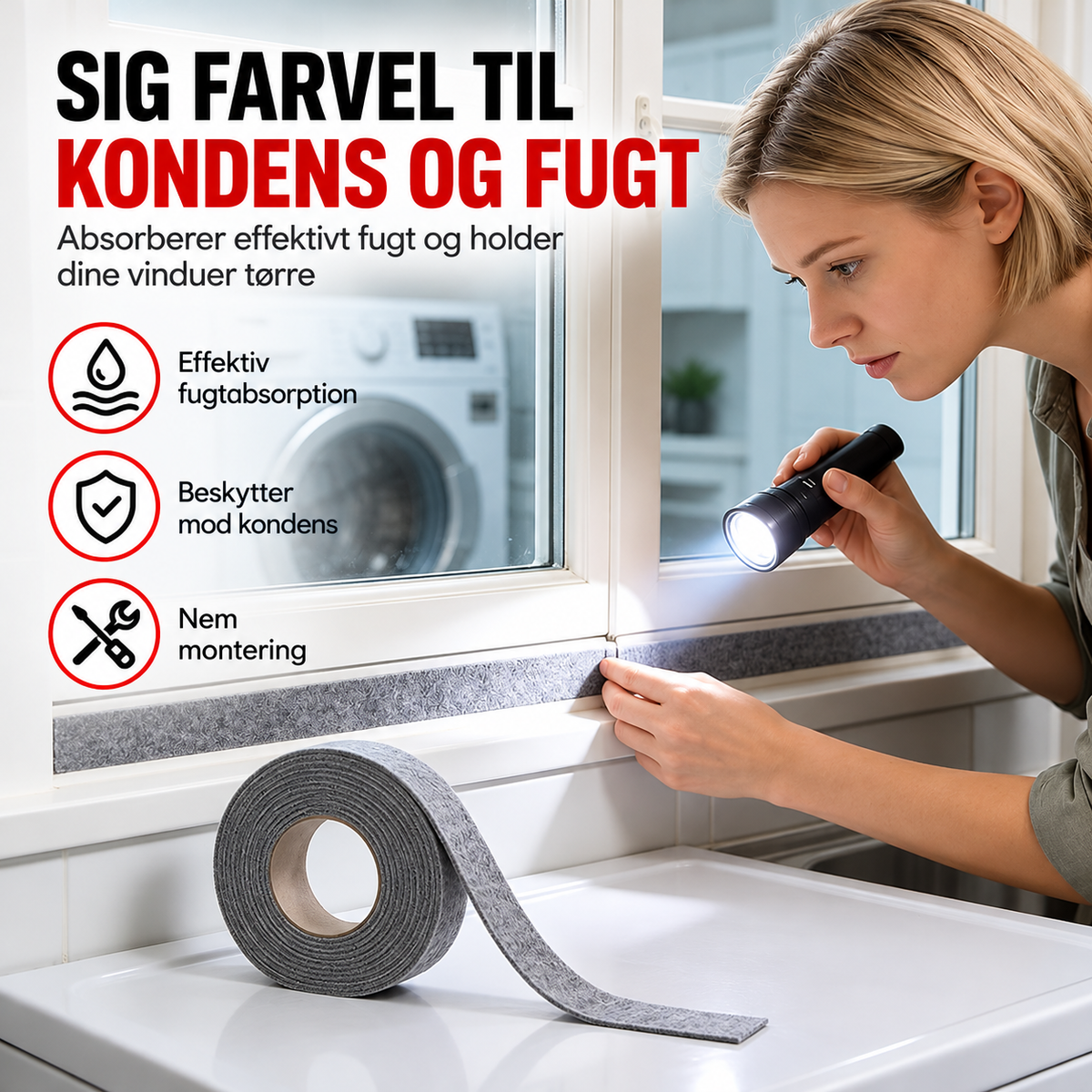 DugStop™ – Absorber kondens fra vinduer og hold vindueskarmen tør