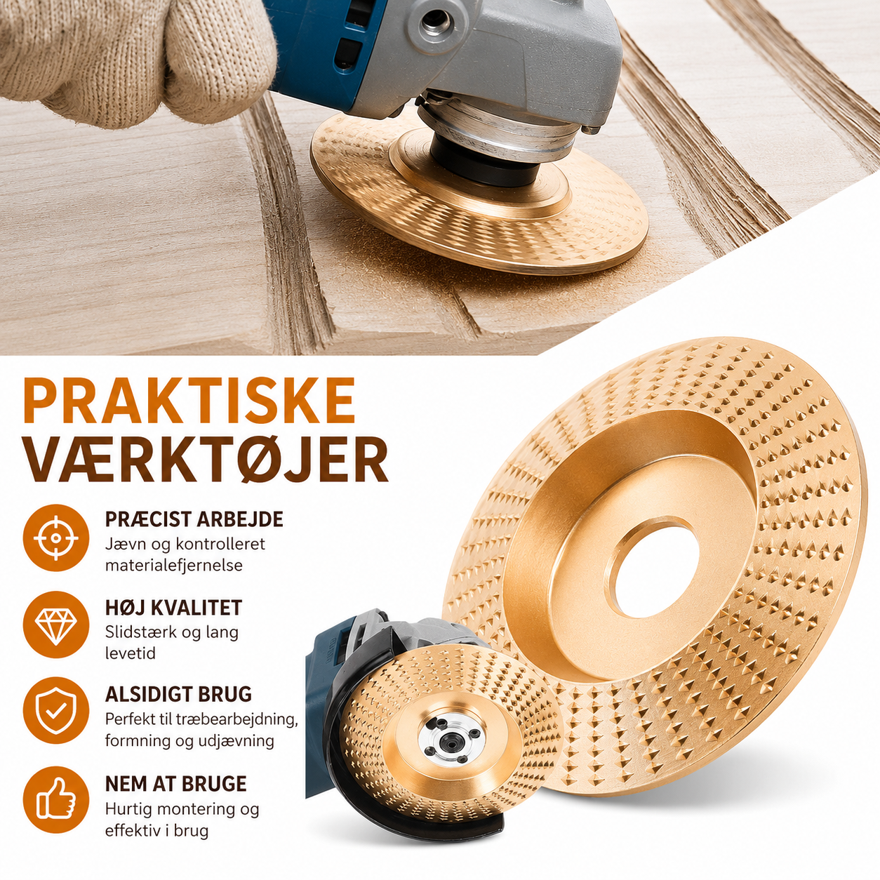 WoodForge™ Pro Kit - Forvandl din vinkelsliber til et præcisionsværktøj