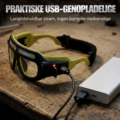 LysBrille™ Pro - Beskyttelsesbriller med indbygget LED-lys