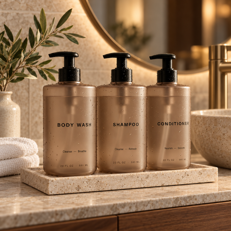 BadeOrden™ – Stilrene dispensere til shampoo, balsam og showergel
