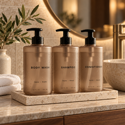 BadeOrden™ – Stilrene dispensere til shampoo, balsam og showergel