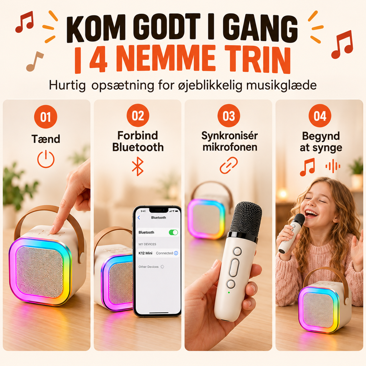 SangMagi™ – Gør enhver dag til en fest med karaoke og 2 trådløse mikrofoner